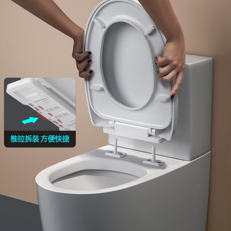 马桶盖家用通用加厚座便器盖子厕所缓降老式抽水马桶圈UVO型配件