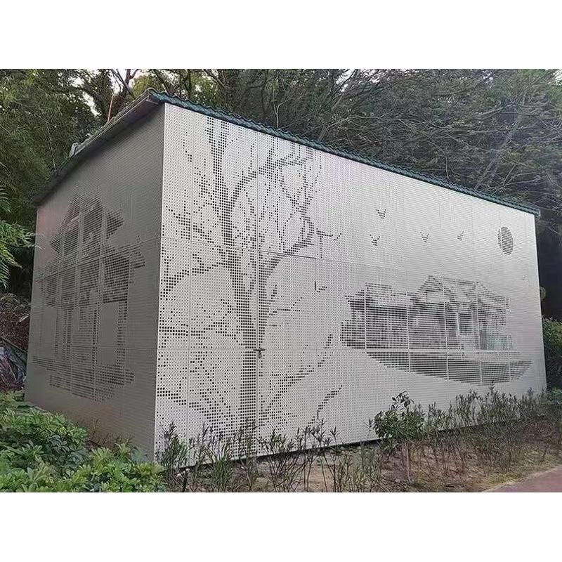 背景墙幕墙氟碳大堂门头屋檐雕花铝铝单板室内装饰冲孔镂空雨棚