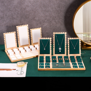 新款饰品展示架项链吊坠耳钉耳环戒指展示道具套装珠宝首饰摆件架