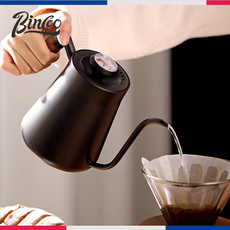 bno手冲壶咖啡壶冲泡器具套装带温度计细嘴水壶户外长嘴细口壶