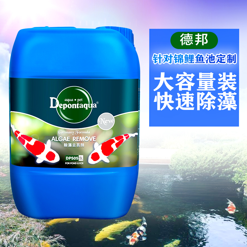 德邦鱼池除藻剂青苔净去绿藻不伤鱼褐蓝藻黑毛清除除澡水绿塘