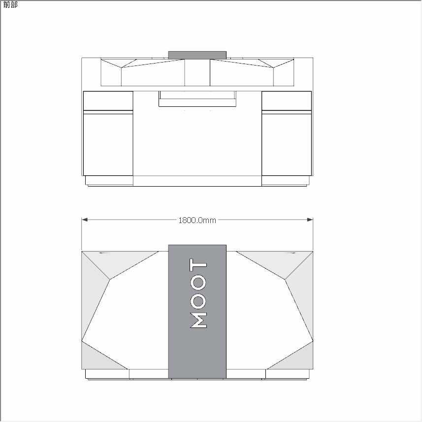 收银台moot漆新款柜台接待培训异烤吧台前台菱形台定制升级公司