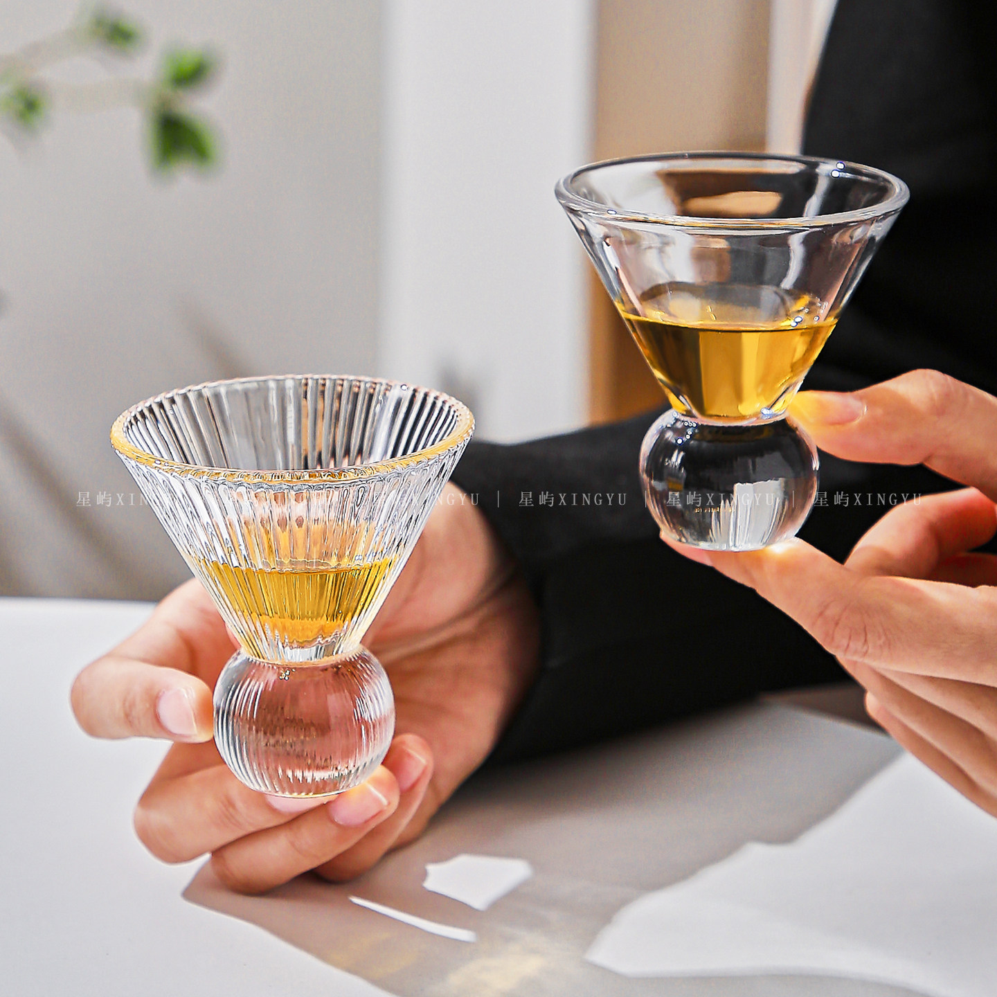 创意迷你矮脚微醺玻璃甜酒白酒杯