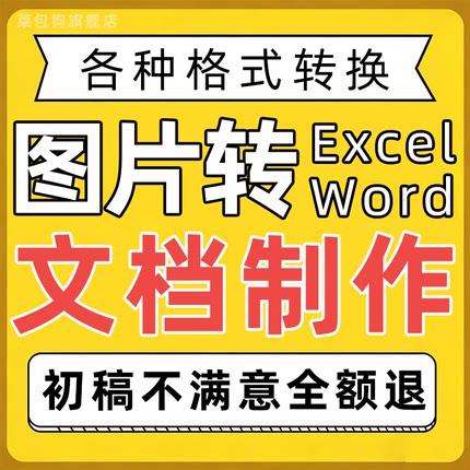 图片转excel文档word制作排版pdf修改处理表格代做图片转换扫描件
