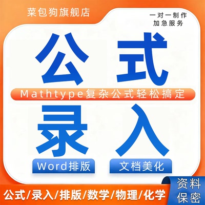 公式录入word文档数学mathtype美化pdf扫描书修改制作代打字转换