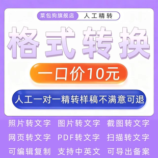 图片转word照片pdf人工打字文档提取文字拍照扫描件转换格式表格