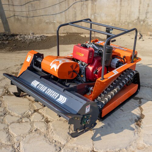 跨境出口履带式遥控割草机 全地形农用碎草机 HTM1200柴油割草机