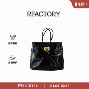 Rfactory袒露包容版中号牛皮手提斜挎单肩通勤四季小众品牌女包