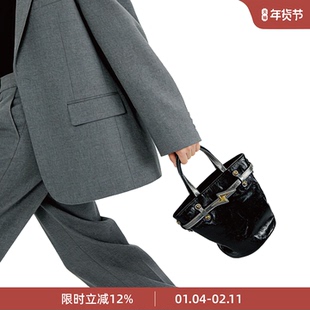 Rfactory菜篮子中号牛皮手提斜挎单肩通勤四季通用小众品牌女包