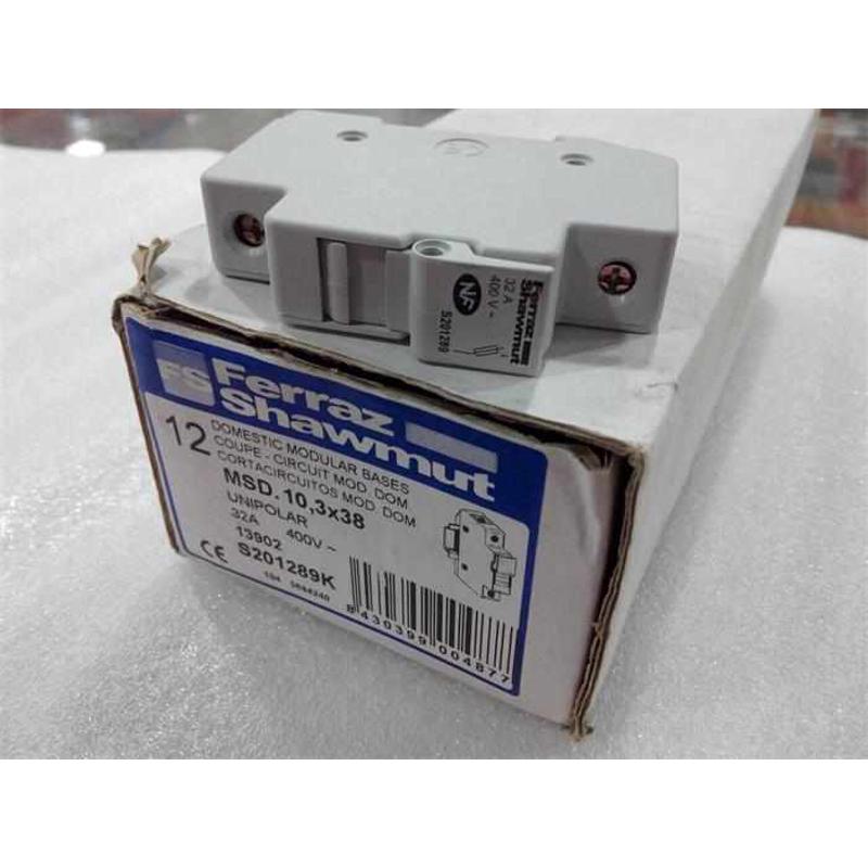 S201289 MSD卡轨式熔断器底座10X38 Ferraz 法国罗兰全新32A400V