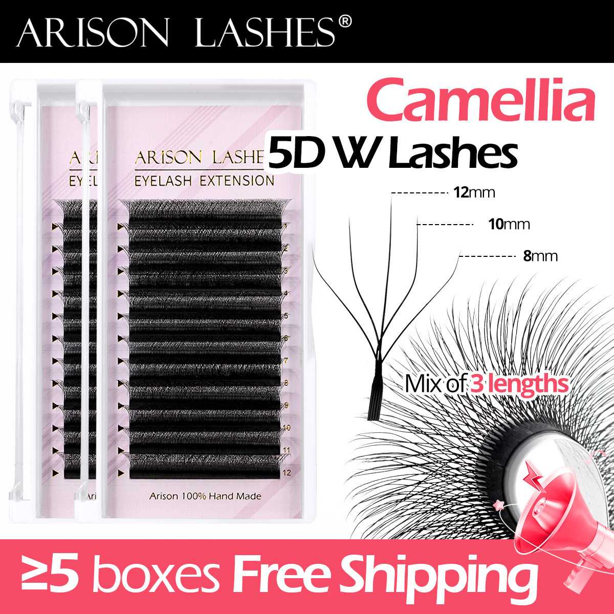 欧美美睫店假睫毛Lashes海王睫毛自然柔软5D种嫁接假睫毛工厂