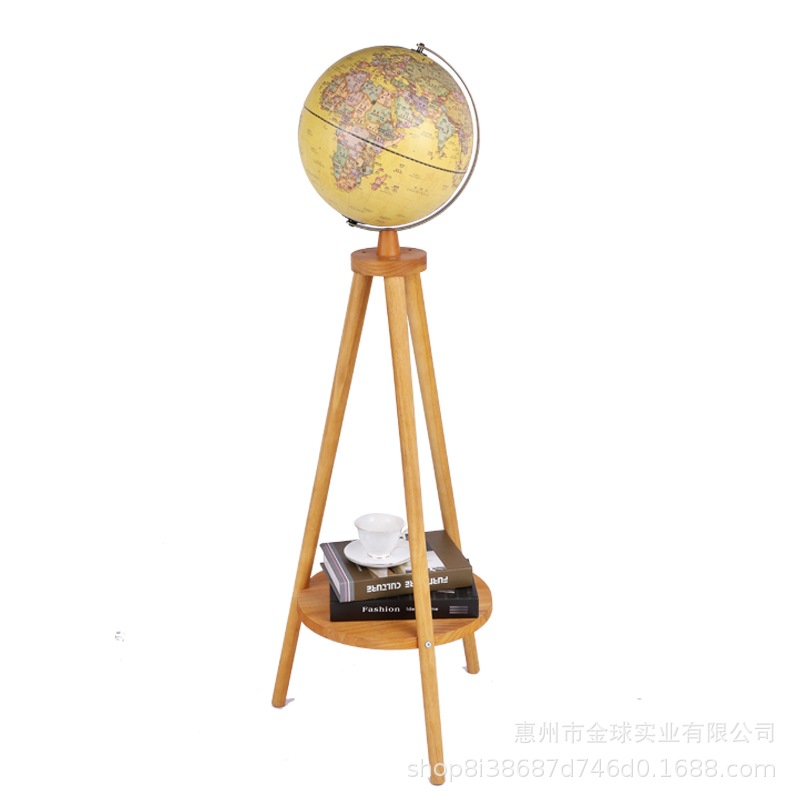 金球32CM三角架浮雕地球仪45CM带灯办公室书房摆件客厅装饰品