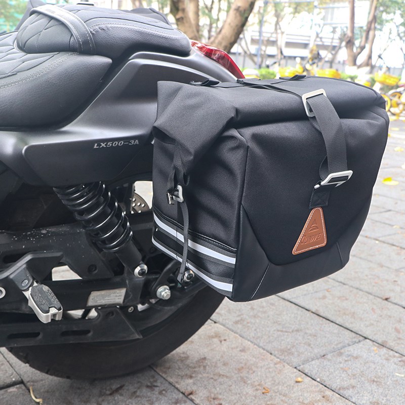适用无极CU525摩托车LX500-3A复古快拆边包侧挂包帆布包改装配件
