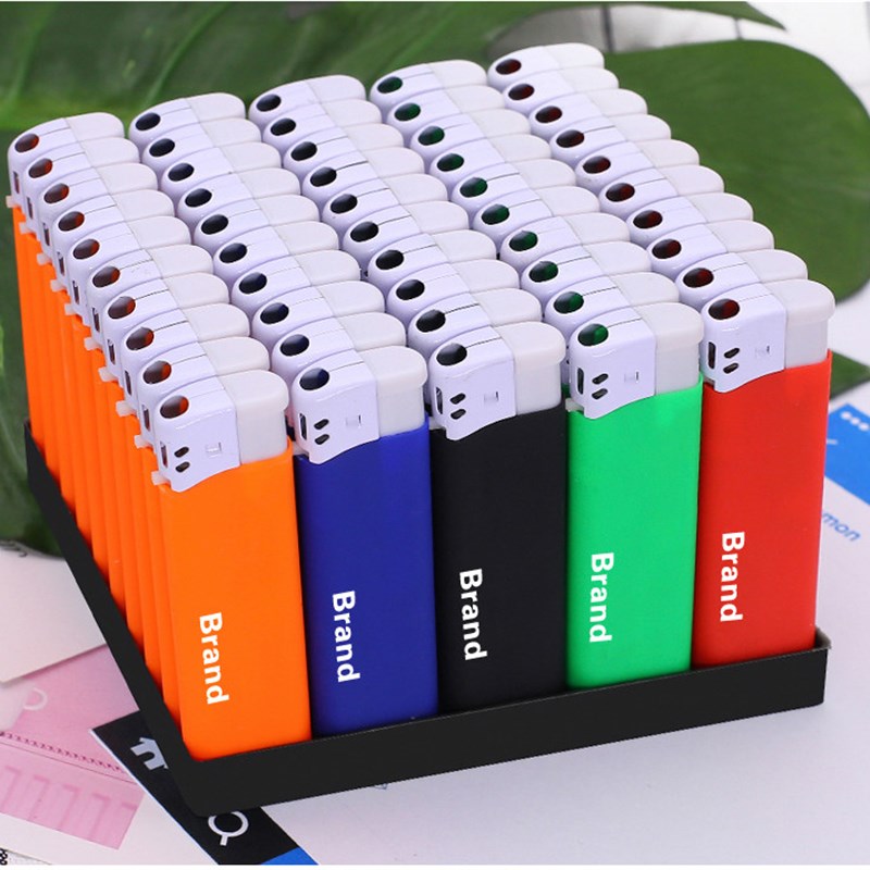 50只一次性广告打火机定制订做印字logo刻字定做印刷防风家用普通