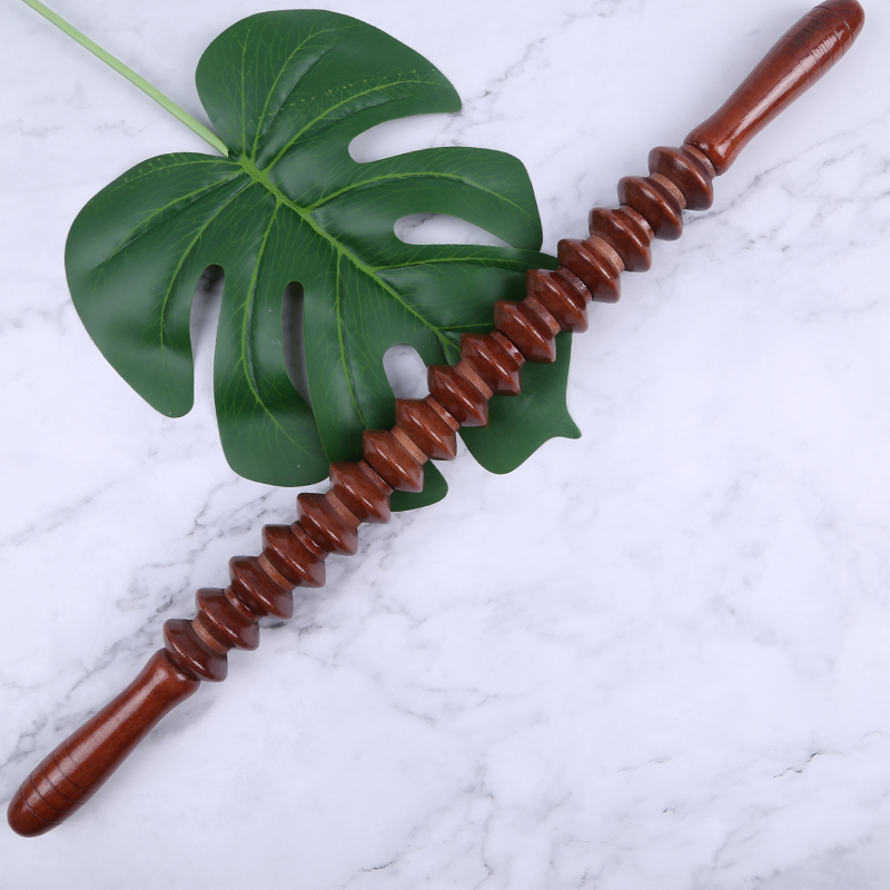 叶医生木制瑜伽滚轮按摩棒腰颈椎背肩腿部木质经络健身按摩器家用