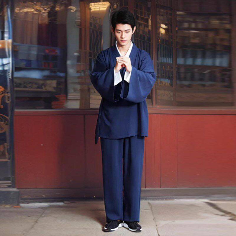 三件套一人之下王也同款道袍道衣茶禅服道袍中国风套装王也道士服
