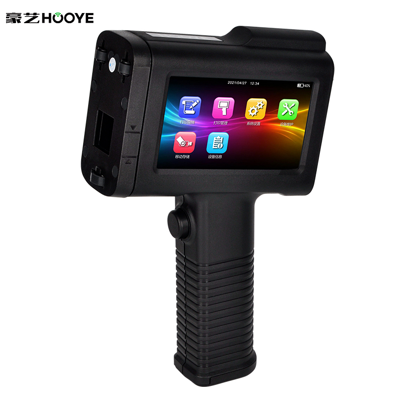 豪艺(HOOYE)手持式快干喷码机生产日期纸箱条形码图标打标机 四核