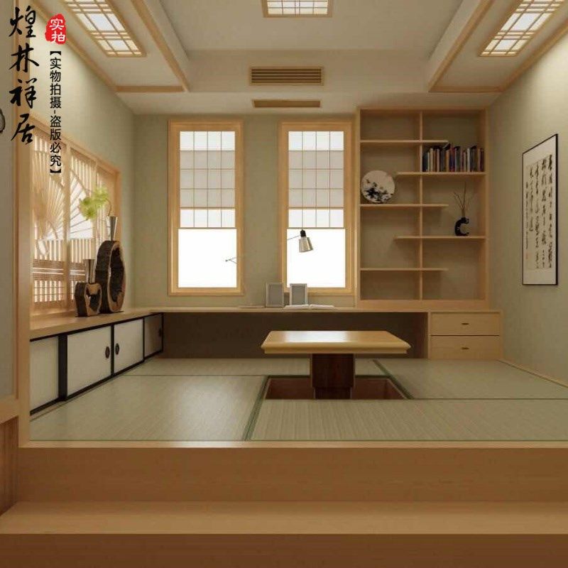 煌林祥居实木榻榻米床衣柜一体整体全屋定制卧室儿童房日式原木风,全屋定制,榻榻米定制,淘宝优惠券,粉丝福利购,淘宝优惠卷