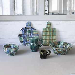 比利时Sera 果盆 旅行艺 绘饰摆件托盘 Be术Sa创意陶瓷彩装