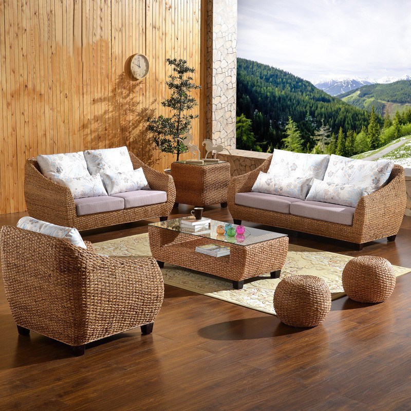 藤沙发组合客厅藤椅沙发藤编沙发五件套藤艺竹藤编家具东南亚风格