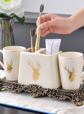 欧式卫生间浴室装饰摆件台洗手台洗脸台摆设家居用品