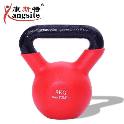 康斯特壶铃高档包胶提壶哑铃男女士健身壶铃4—20kg竞技健身器材