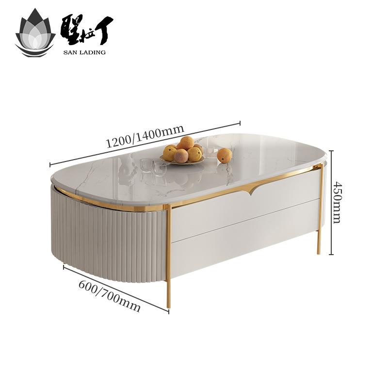 家用茶台实木茶桌北欧现代简约茶几客厅大理石茶几电视柜组合轻奢