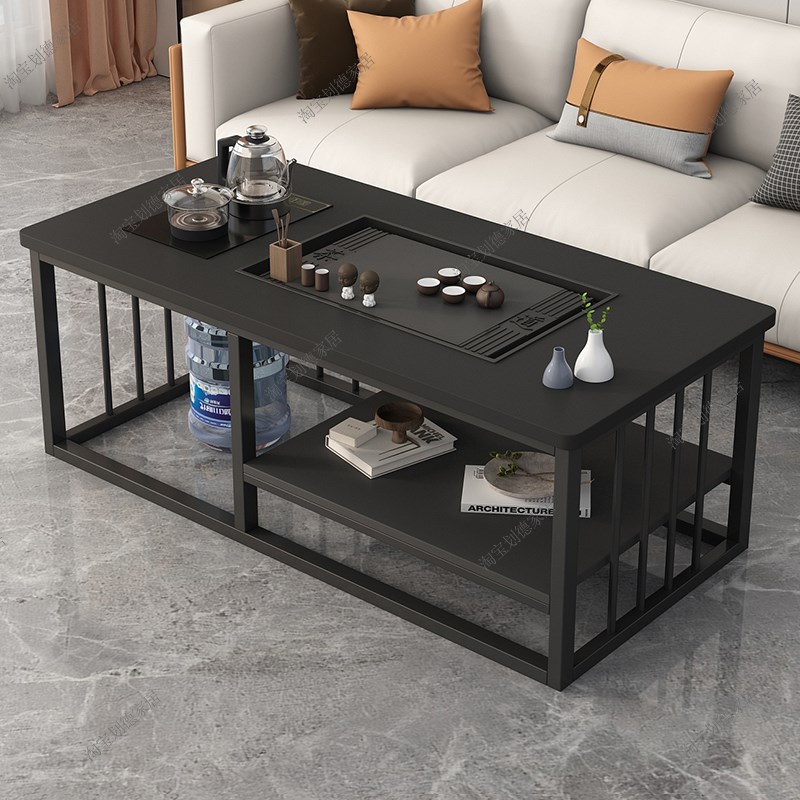 客厅家用办公室功夫茶桌茶几嵌入式阳台休闲茶桌一体式自动泡茶台