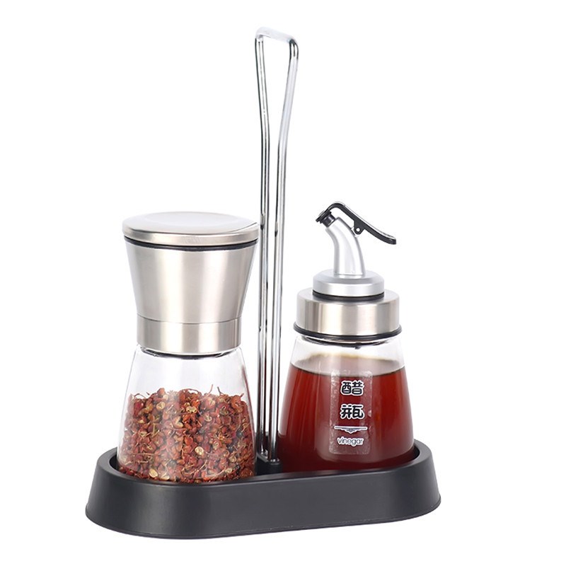 餐桌调料瓶套装 液体调味瓶酱醋瓶香油瓶麻油瓶 手动研磨器调料瓶