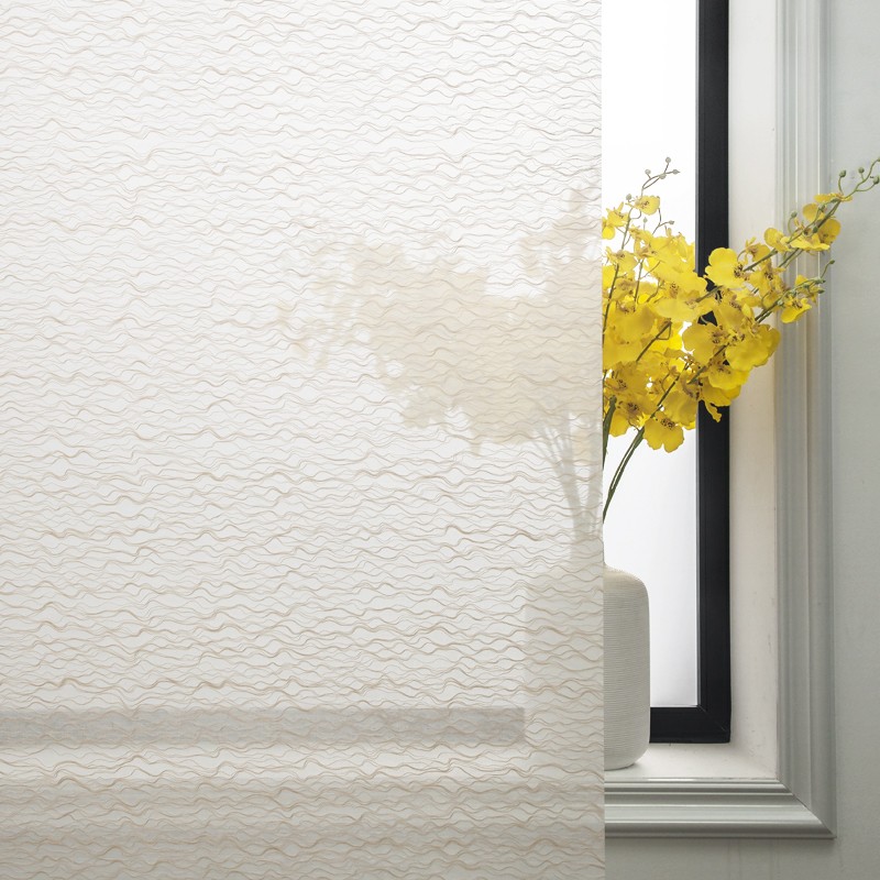 致尚艺术透景卷帘卧室书房拉珠电动升降遮光卷拉窗帘顶墙装