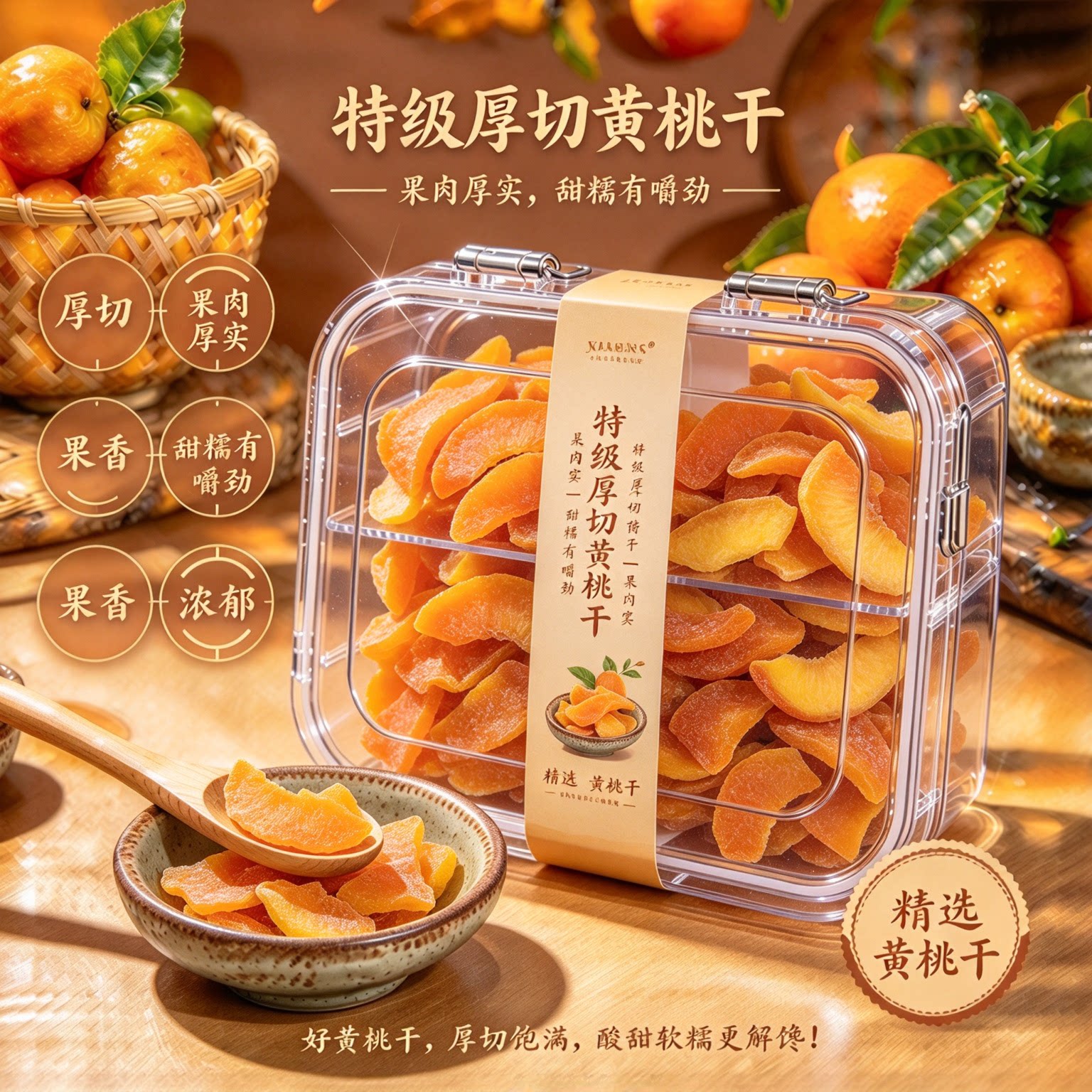 正宗盐津黄桃果干零食