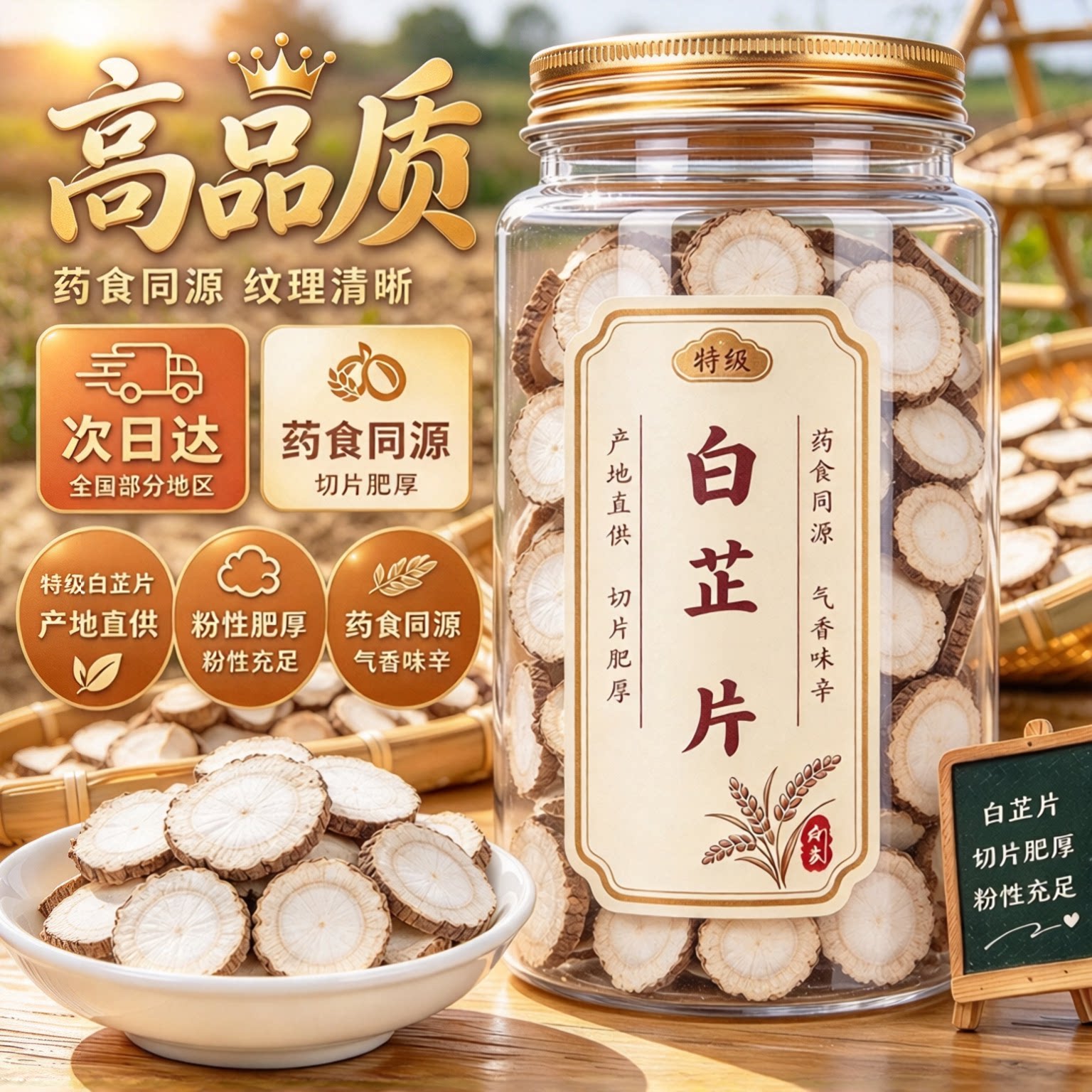 四川遂宁白芷片特级正品炖肉香料