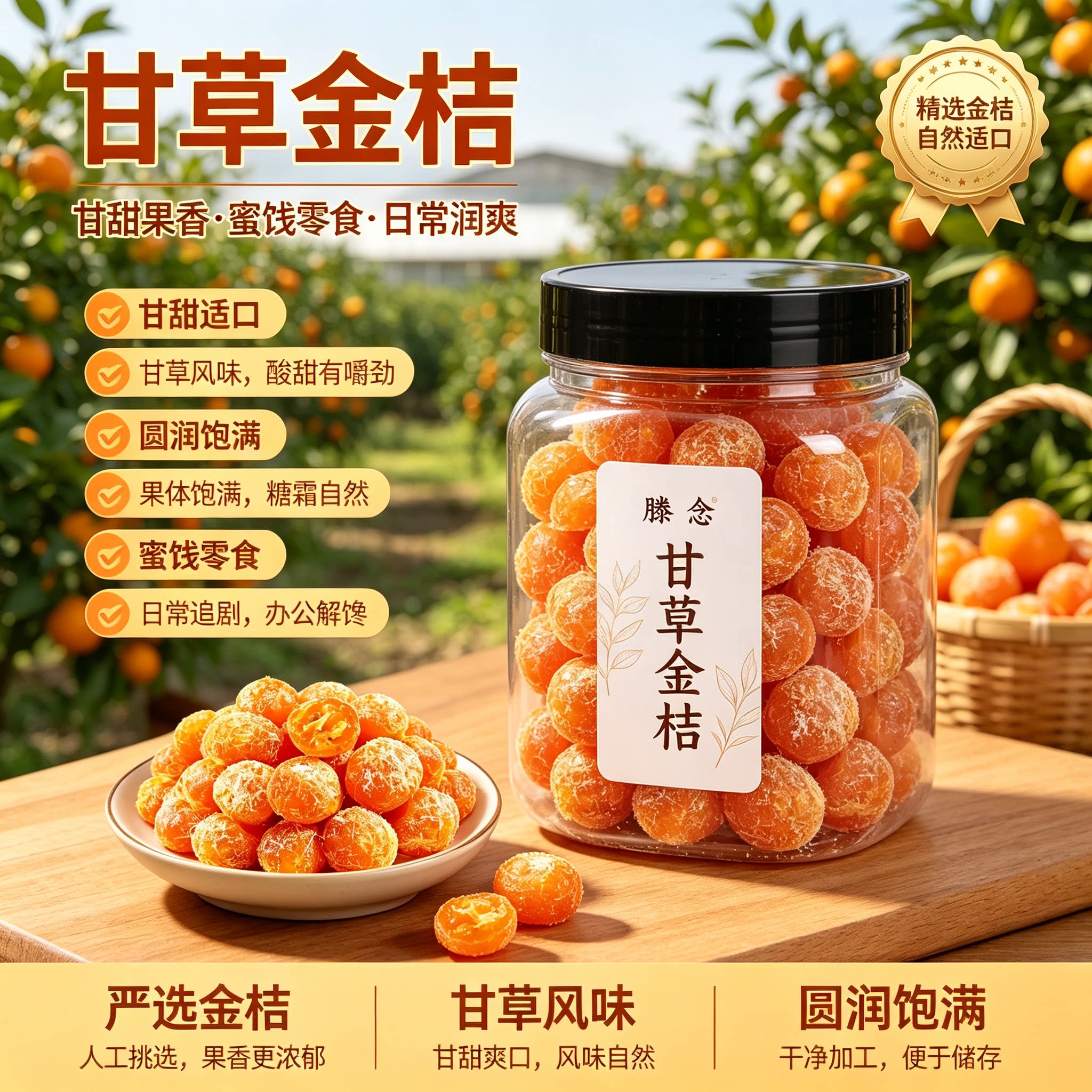 广西融安甘草金桔干无糖精