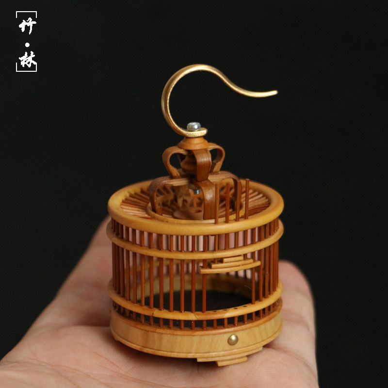 精工纯手工制作天然竹丝老玉竹小号黄蛉笼子鸣虫笼叫笼小挂件