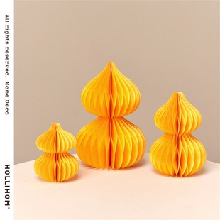 逅里oHh布 乔迁之喜开业o置新中式 博古架装 饰 发财黄葫芦摆件