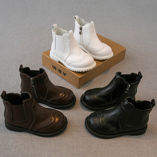 儿童马丁靴2023春秋新款男童鞋子女童靴子单靴皮靴英伦风婴儿鞋潮