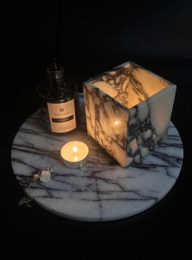 家居装饰客厅桌面摆件大理石托盘居家好物装饰摆件氛围感样板间售