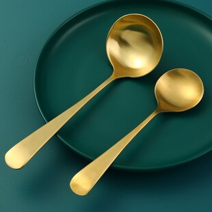 韩式勺纯铜勺子长柄家用餐具吃饭勺主餐更喝粥勺盛汤圆勺汤匙茶勺