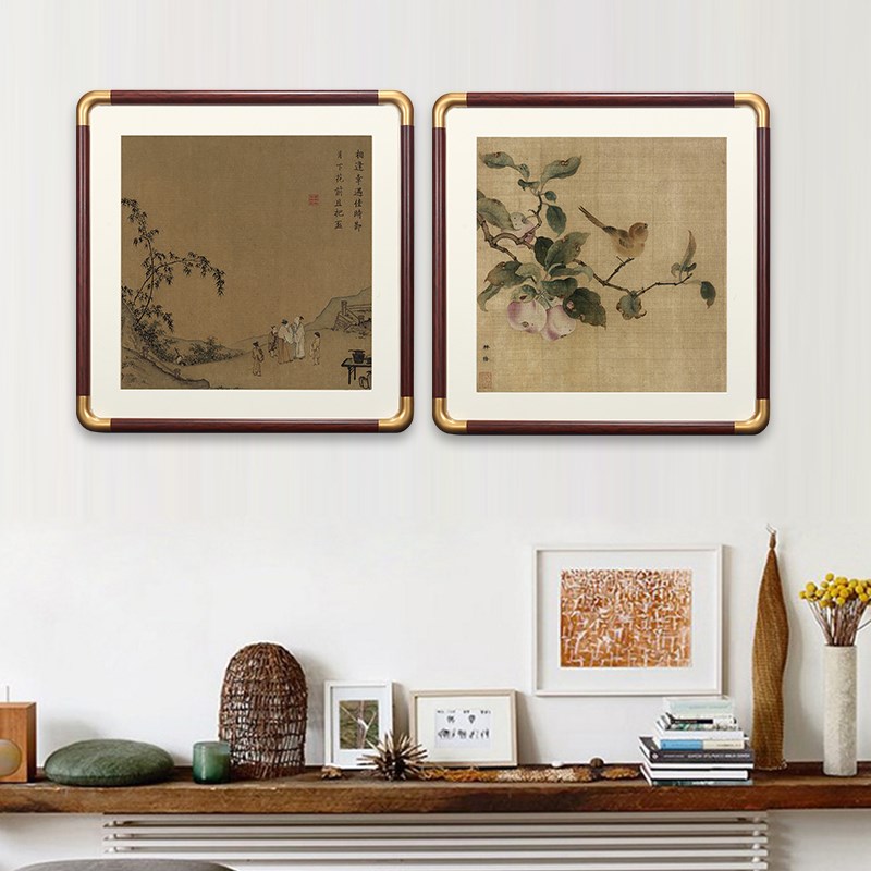 古代名画装饰画国画新中式客厅背景墙面挂画卧室饭厅餐厅兰花壁画