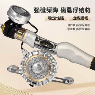 欧贝丝特新款干将四代五代筏钓轮全金属数显缓降伐轮微铅重铅缓降