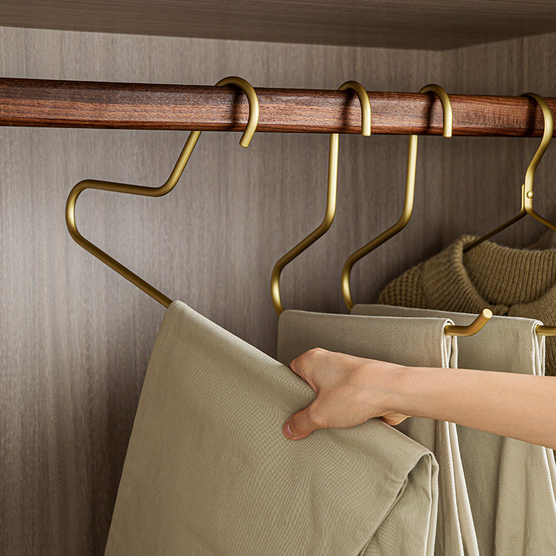 太空铝鹅型衣架高档开口挂衣架挂裤子衣架晾晒衣裤无痕晒衣架