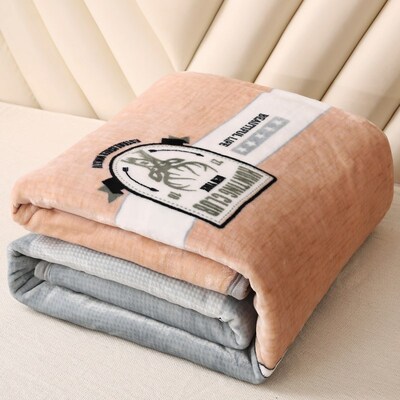 冬季保暖珊瑚绒铺床毯子法兰绒毛毯加厚单人学生宿舍毛绒加绒床单