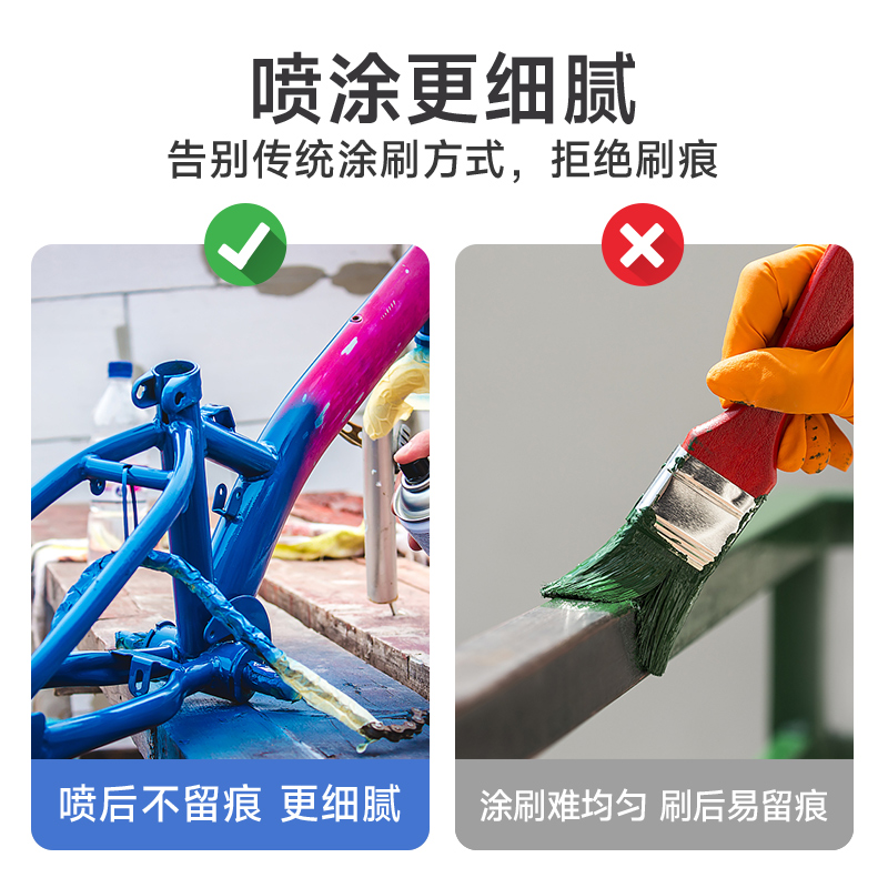 水性金属油漆铁门窗阳台栏杆护栏防锈防盗门改色漆翻新黑色自喷漆