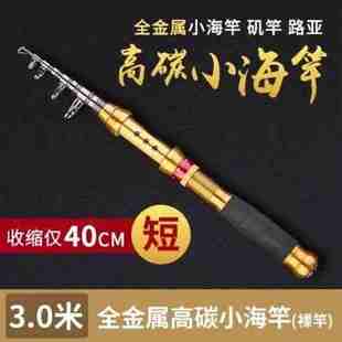 小海竿迷b你超短便携钓抛竿冰钓超硬小矶竿路亚竿海杆筏竿套