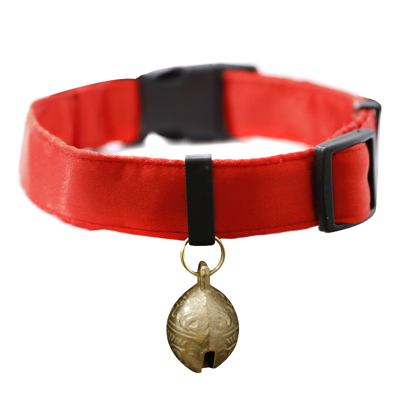 狗狗铃铛项圈中小型犬铜铃铛柯基泰迪法斗颈圈脖圈牵引绳宠物用品