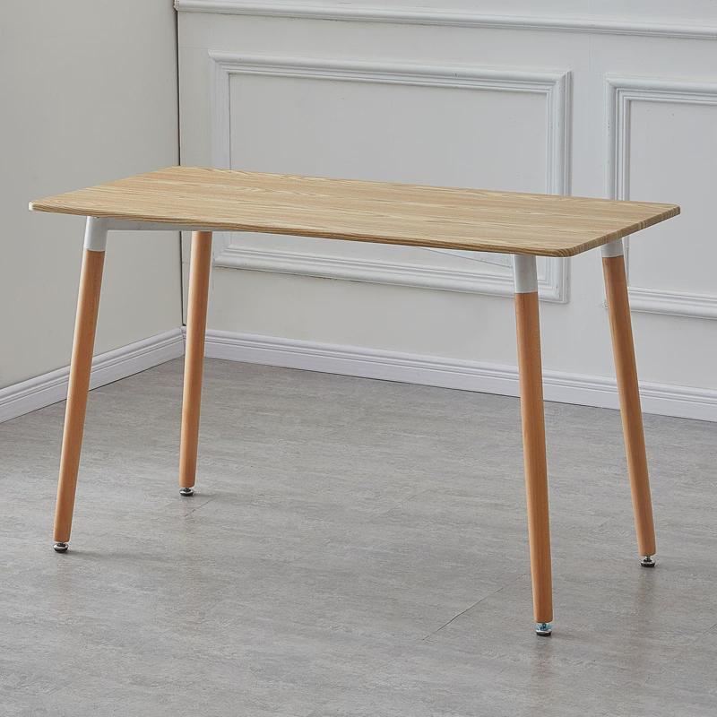 北欧餐桌椅组合现代简约小户型家用饭桌实木白色伊姆斯洽谈桌椅子