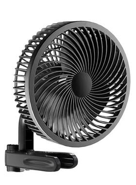黑色摇头风扇ClipFan10速电源夹扇电动电机夹风扇6英寸种植帐篷