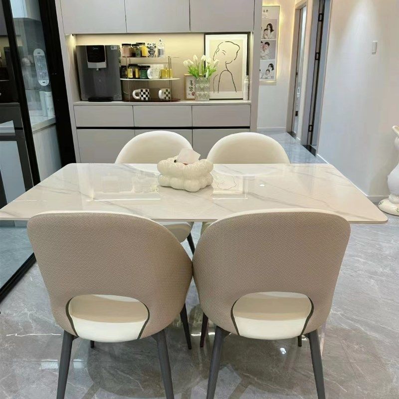 亚克力悬浮岩板餐桌椅组合轻奢现代小户型家用饭桌极简意式工作台,住宅家具,岩板餐桌,淘宝优惠券,粉丝福利购,淘宝优惠卷