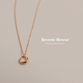 925银圆环项链锁骨链女百搭颈链日常通勤约会气质小众设计吊坠