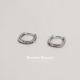 几何耳环女925银素圈耳扣精致时尚 精致小巧百搭显瘦百搭耳饰